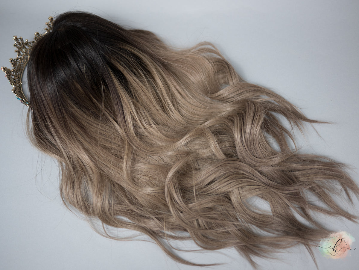 SAMPLE SALE "MARLEY" Premium Wig: Lace Top, Sz. M, 24"