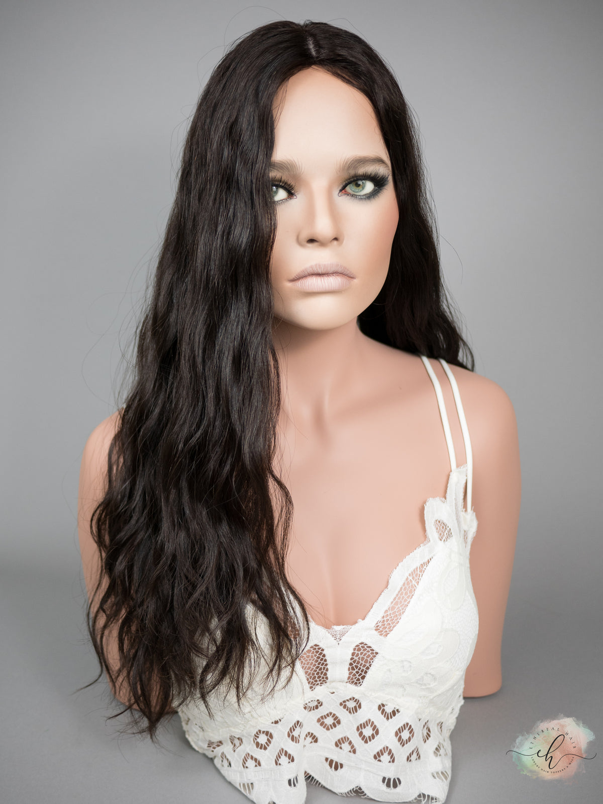 “LARK" Premium Topper: Silk Top, 9x9, 23", Wavy