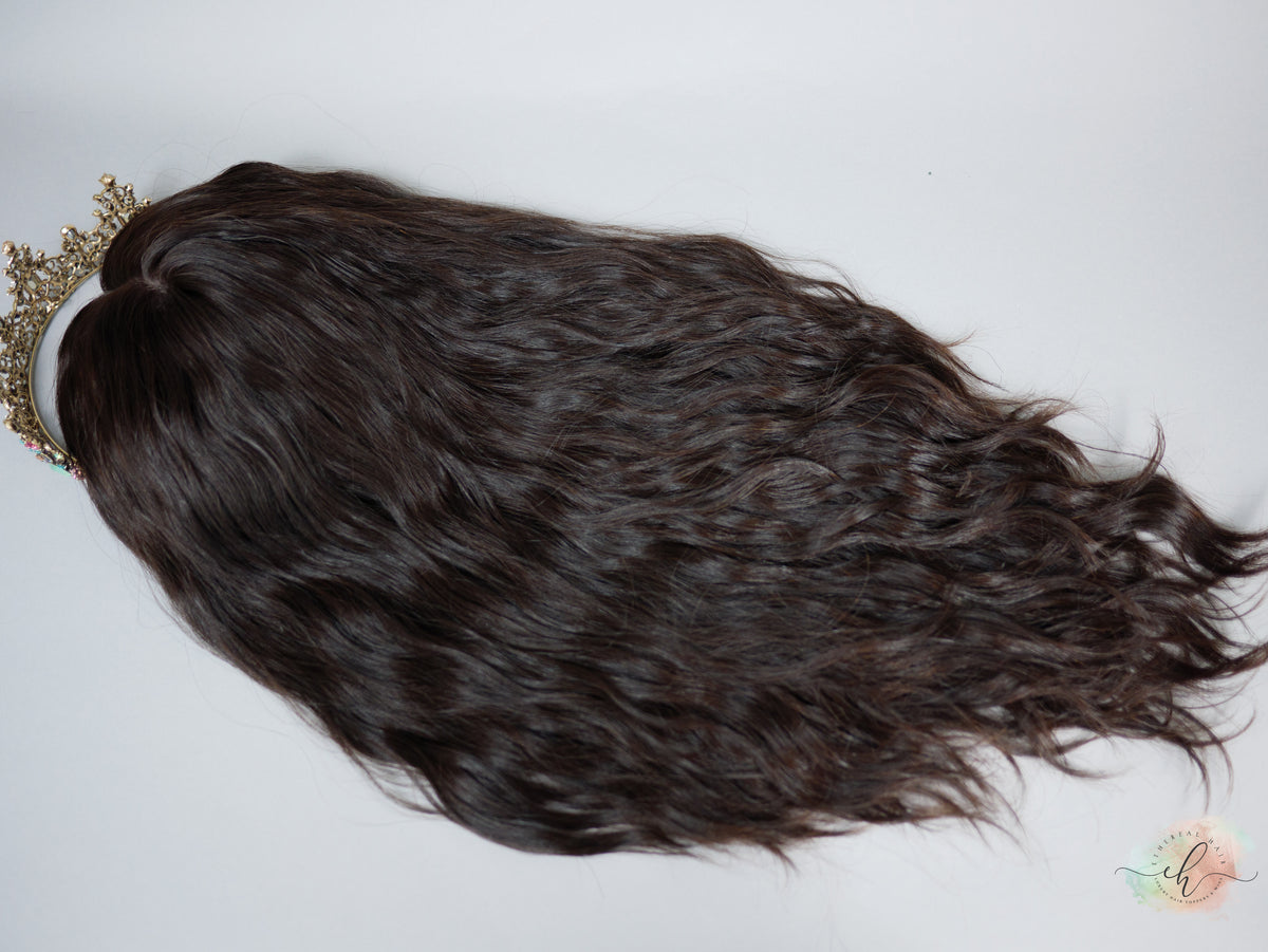 “LARK" Premium Topper: Silk Top, 9x9, 23", Wavy