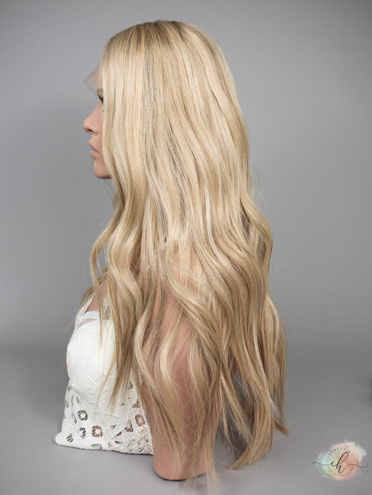 “EVA" Premium Wig: Lace Top, Sz. M, 27"