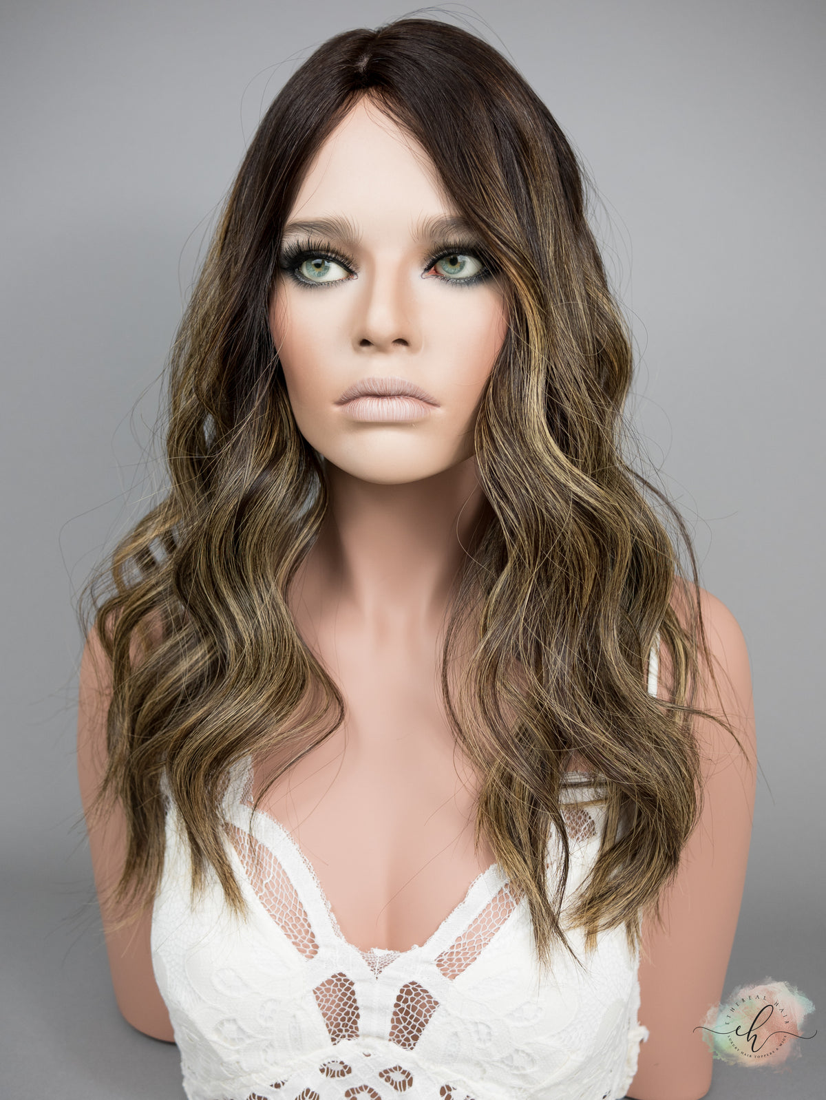 “LUNA BALAYAGE" Premium Topper: Silk Top, 9x9, 22"