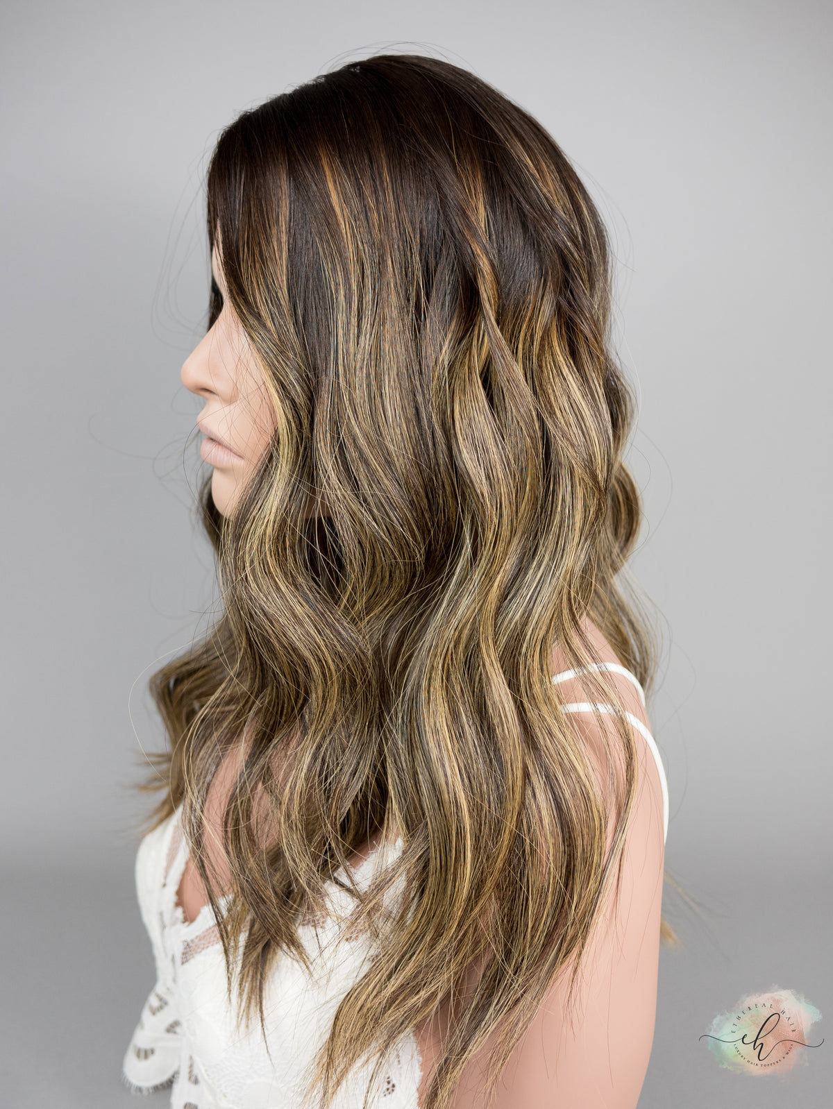 “LUNA BALAYAGE" Premium Topper: Silk Top, 9x9, 22"