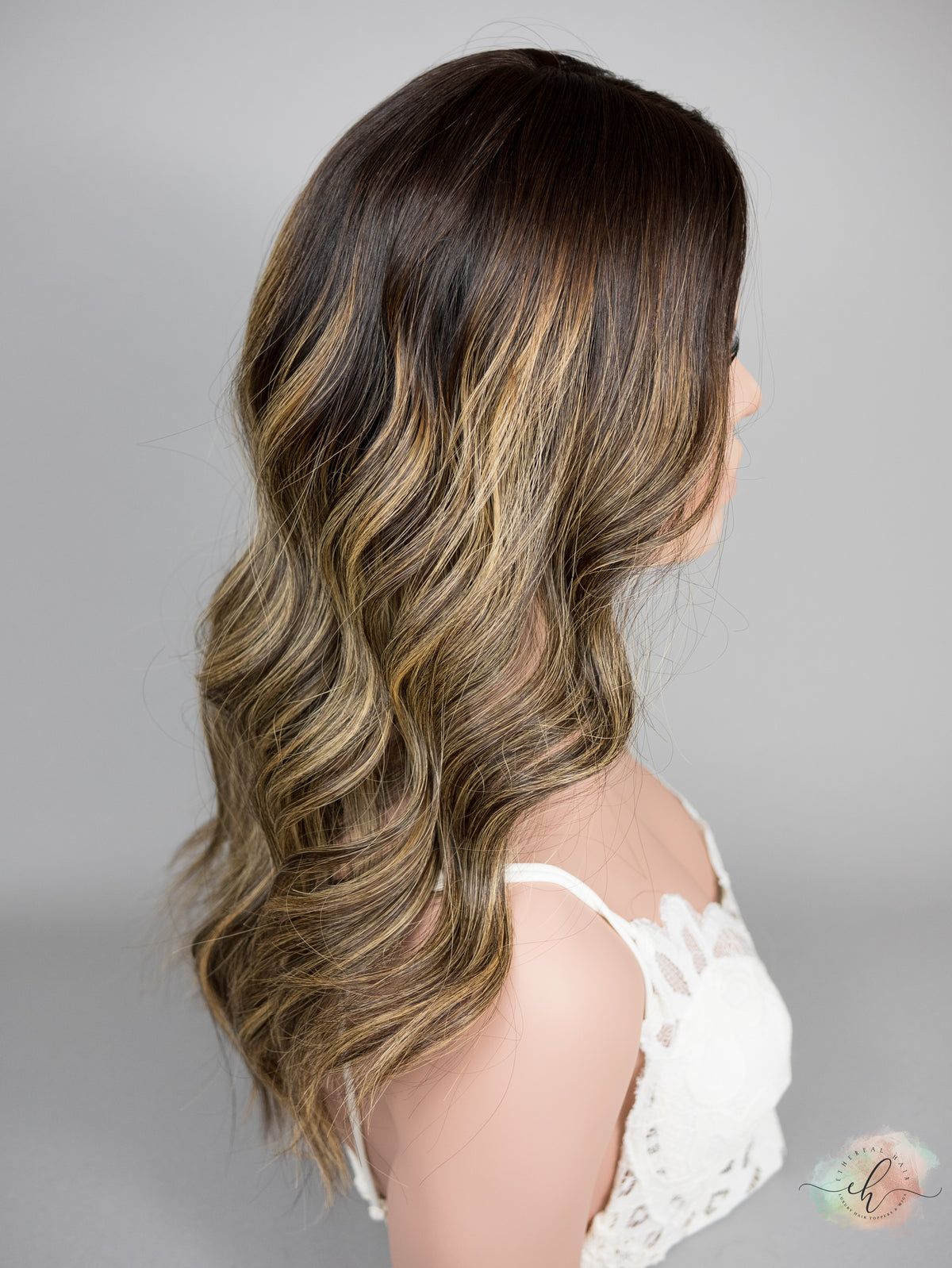 “LUNA BALAYAGE" Premium Topper: Silk Top, 9x9, 22"