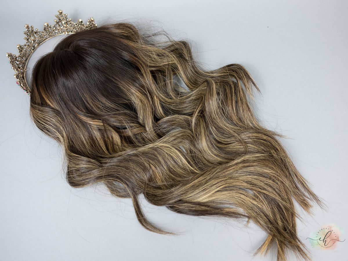 “LUNA BALAYAGE" Premium Topper: Silk Top, 9x9, 22"
