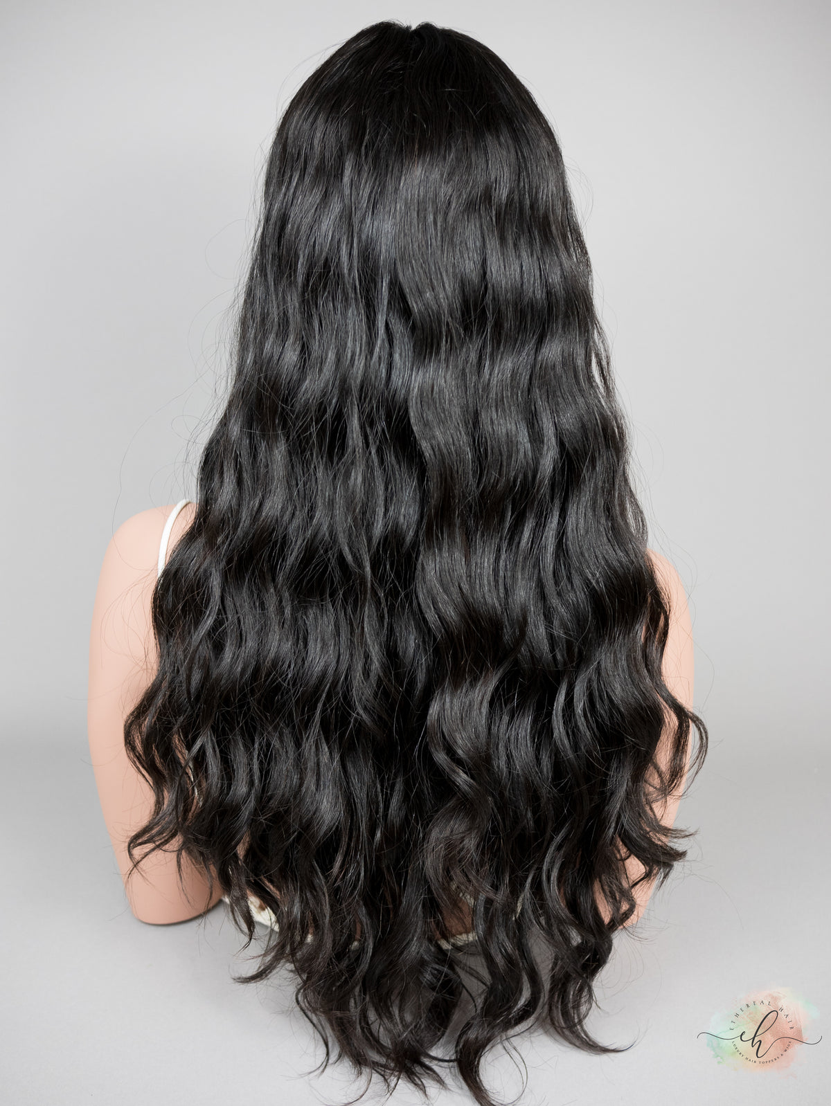 “RAVEN" Premium Topper: Silk Top, 9x9, 24-25", Curly