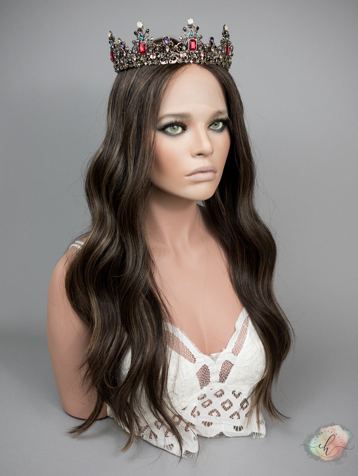 “KINGSLEY" Premium Wig: Lace Top, Sz. L, 26-27"