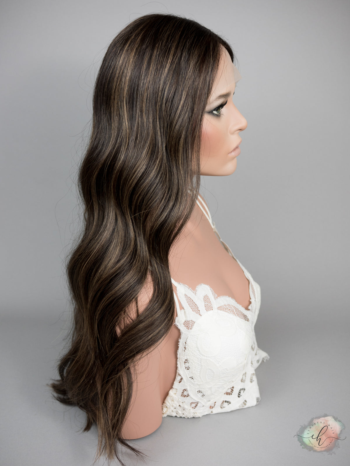 “KINGSLEY" Premium Wig: Lace Top, Sz. L, 26-27"