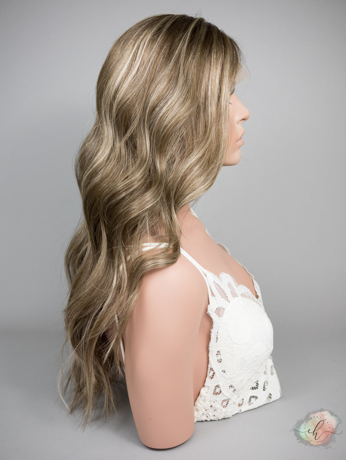 “BELLE" Premium Wig: Lace Top, Sz. S/M, 26"