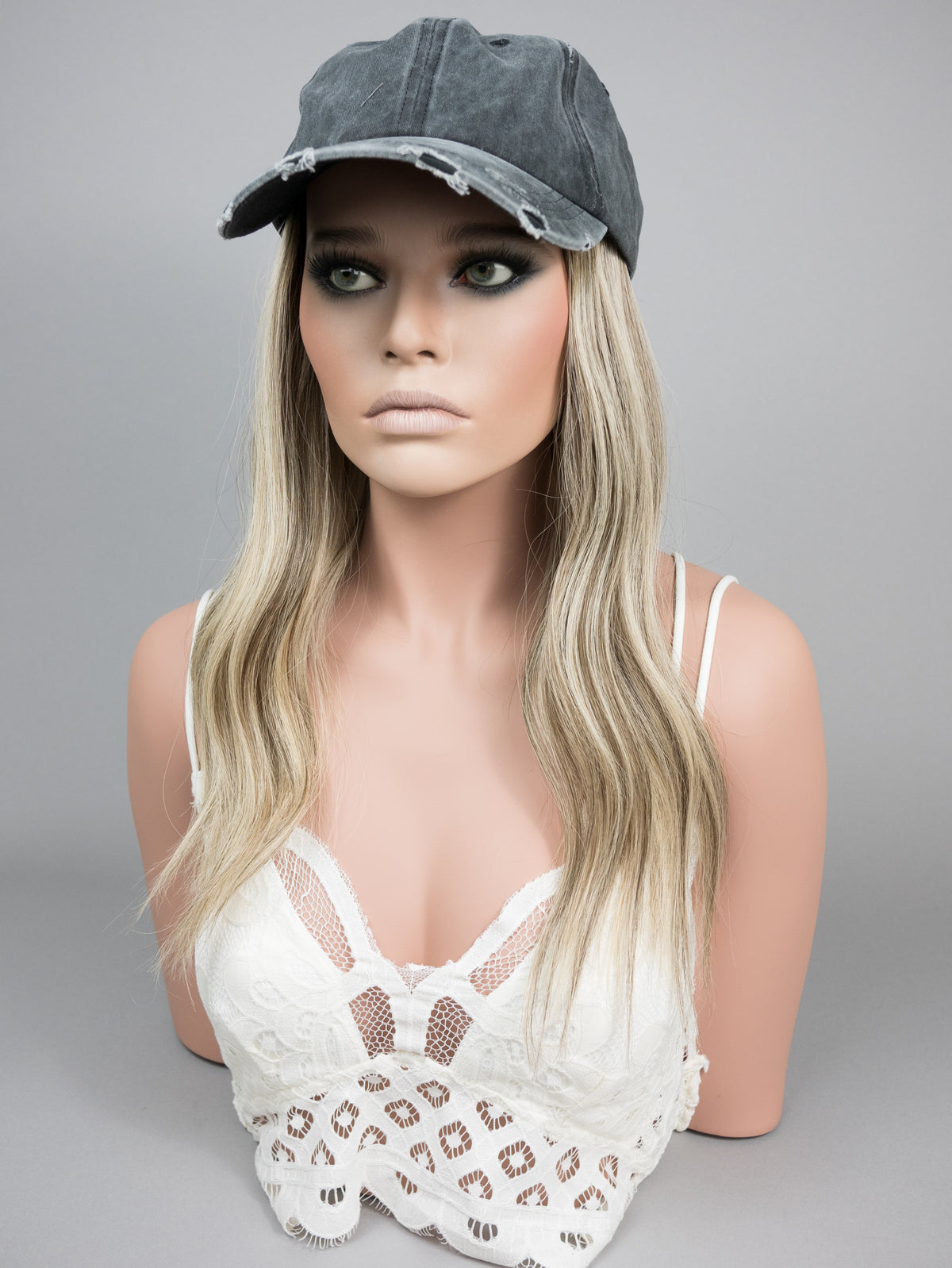 “MEL" Premium HAT FALL Wig: Sz. M, 20"