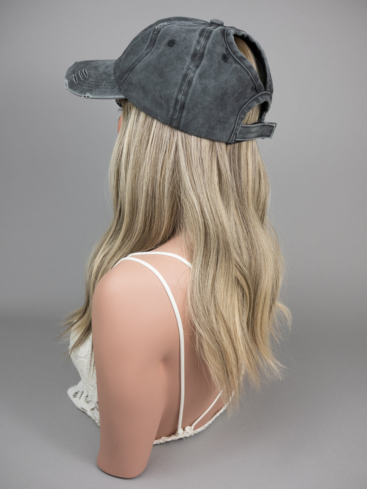 “MEL" Premium HAT FALL Wig: Sz. M, 20"