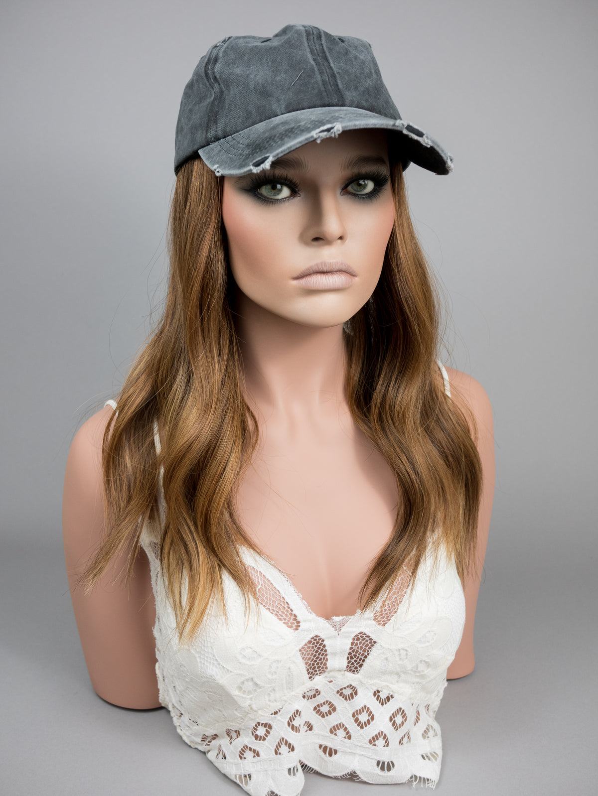 &quot;HAZEL&quot; Premium HAT FALL Wig: Sz. M, 20&quot;