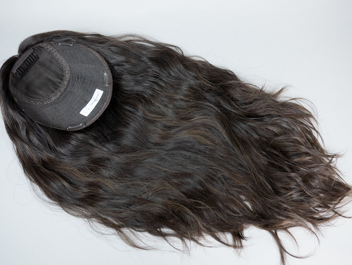 “RHIANNON BALAYAGE" Premium Topper: Silk Top, 9x9, 24", Wavy