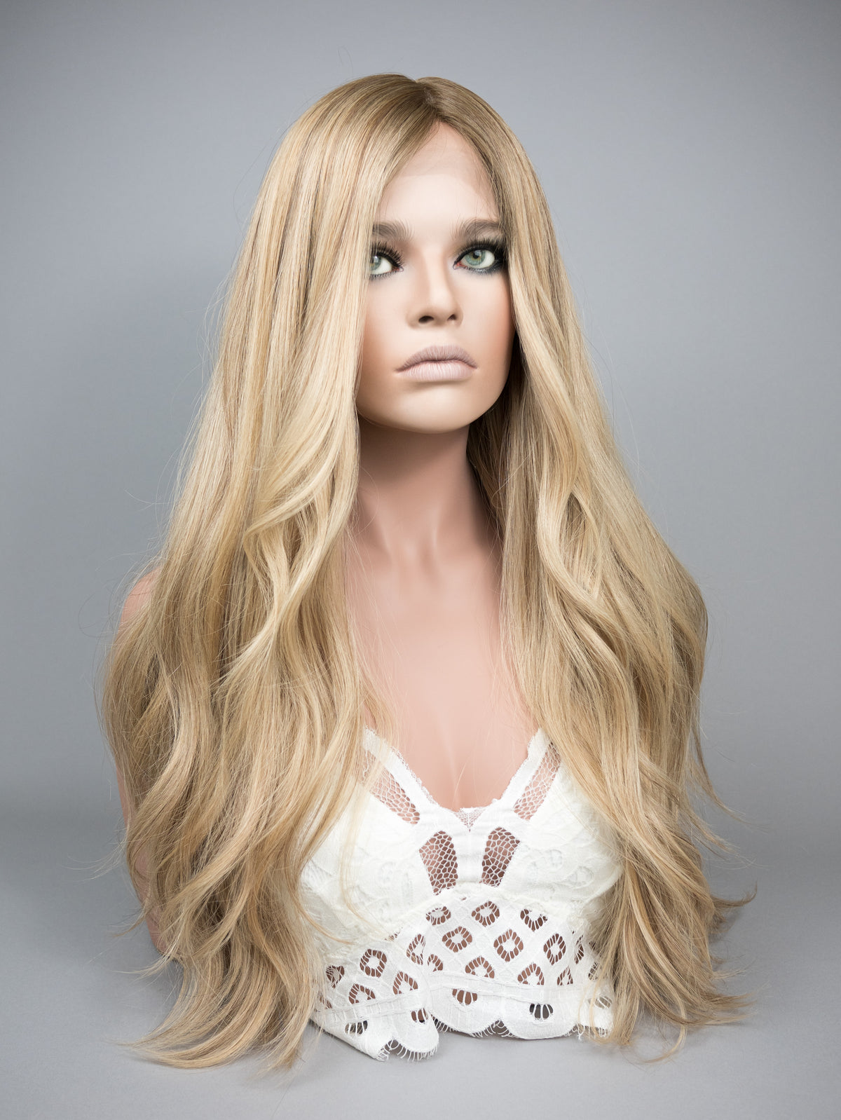 “KAYLA" Premium Wig: Silk Top Lace Front, Sz. M, 28-29"