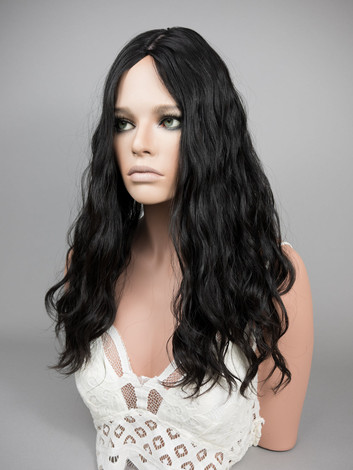 “RAVEN" Premium Topper: Silk Top, 9x9, 21-22", Curly