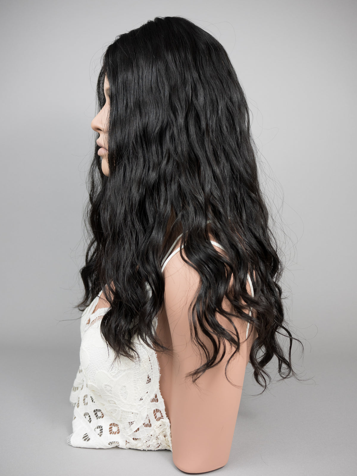 “RAVEN" Premium Topper: Silk Top, 9x9, 21-22", Curly