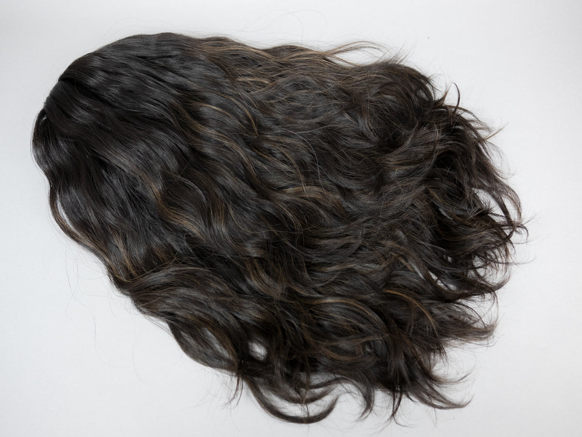 “RAVEN BALAYAGE" Premium Pony Wig: Sz. M, 20-21", Curly