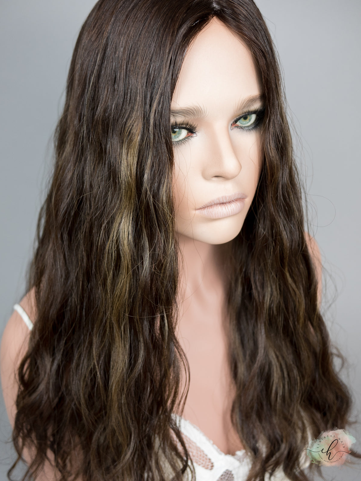 “LUNA BALAYAGE" Premium Topper: Silk Top, 8x8, 23", Wavy