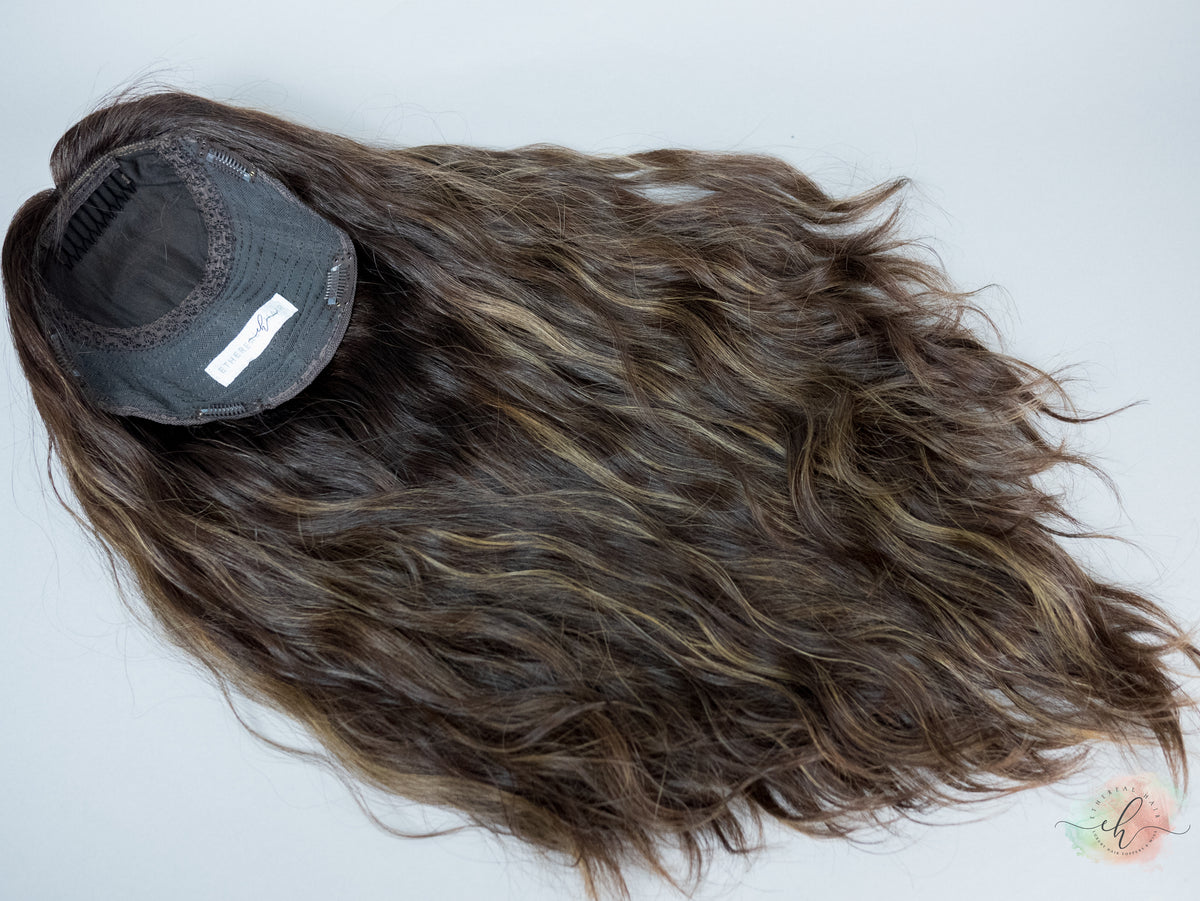“LUNA BALAYAGE" Premium Topper: Silk Top, 8x8, 23", Wavy
