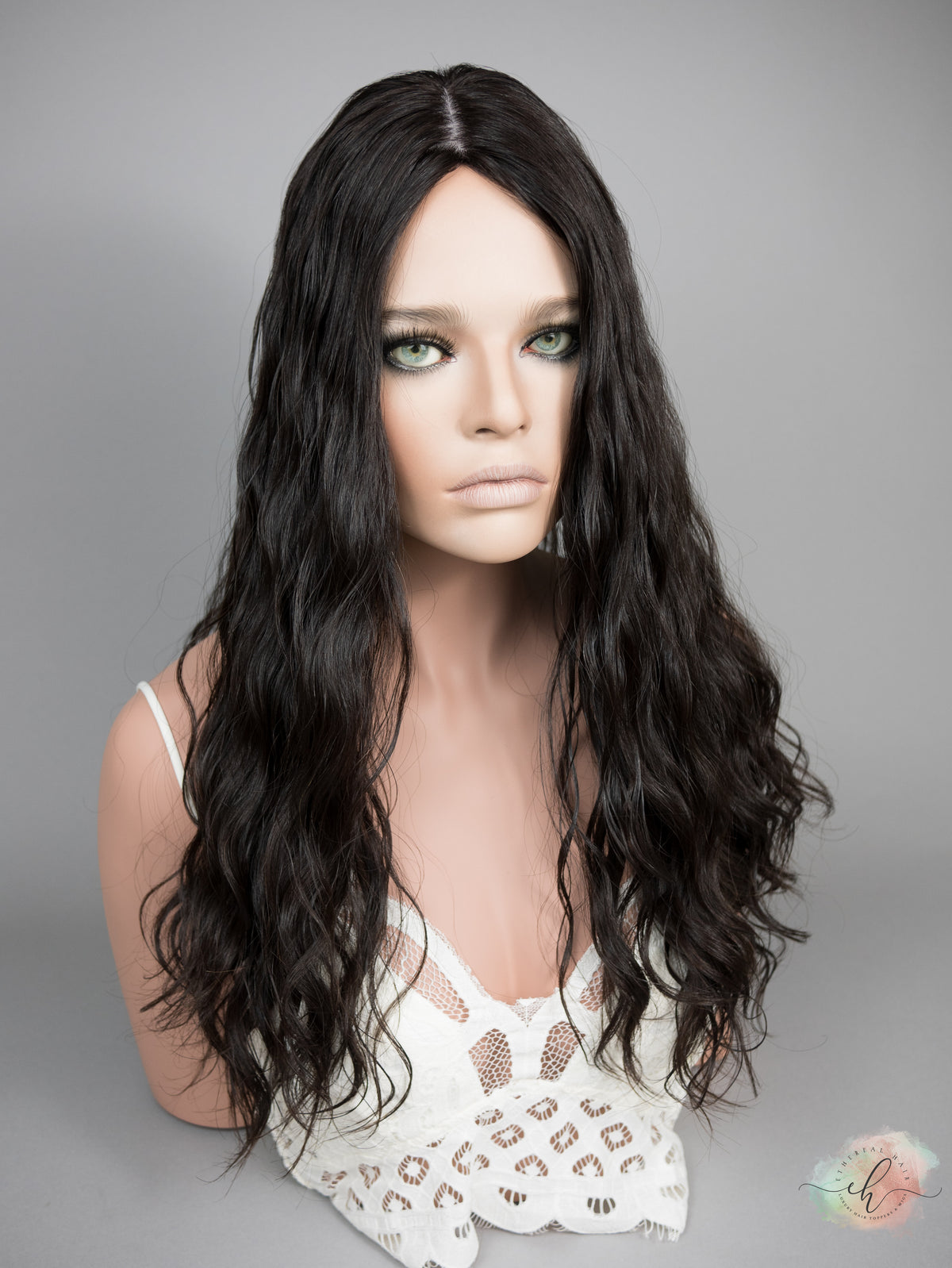 “RHIANNON&quot; Premium Topper: Silk Top, 9x9, 23-24&quot;, Curly