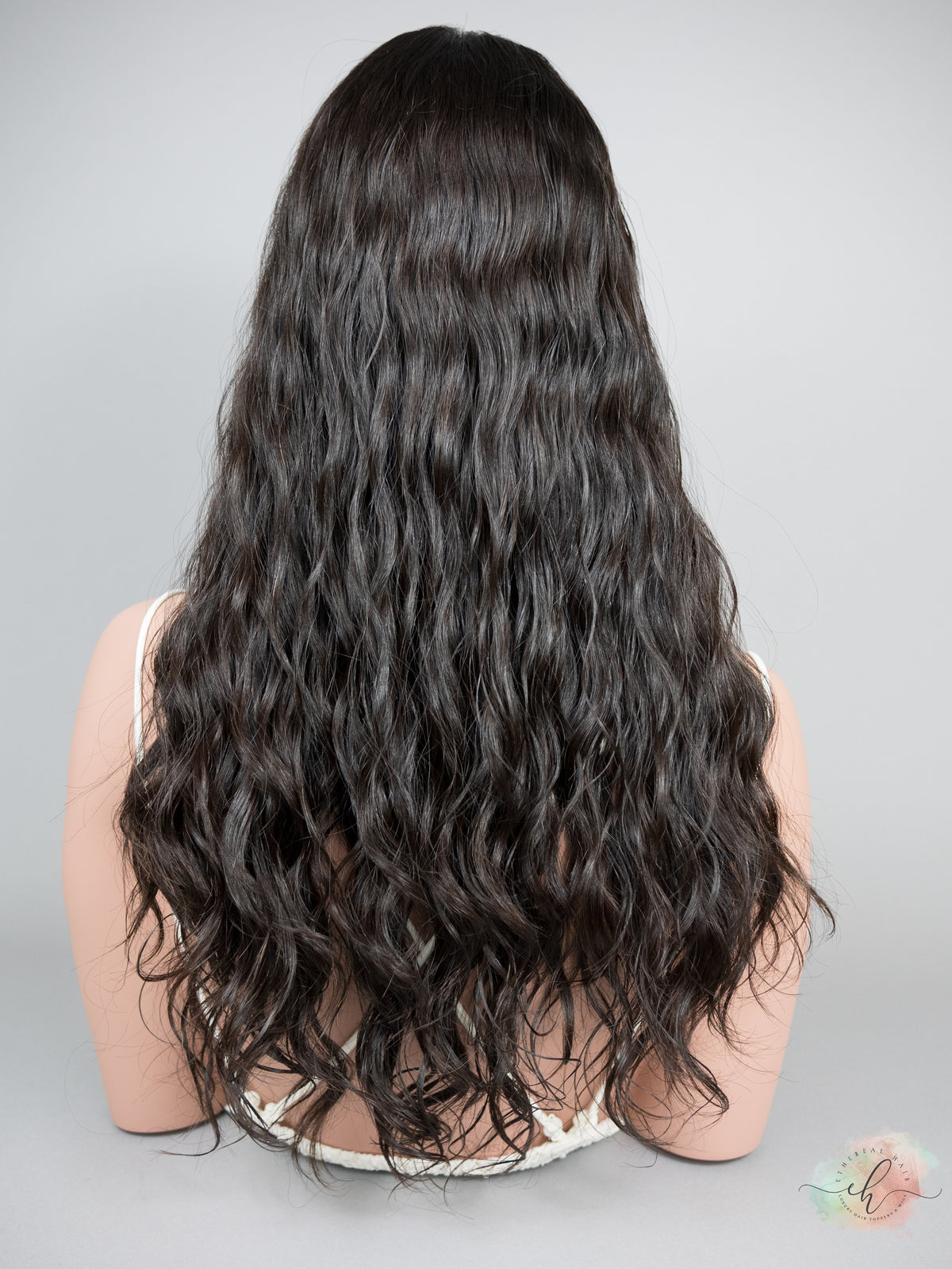 “RHIANNON&quot; Premium Topper: Silk Top, 9x9, 23-24&quot;, Curly