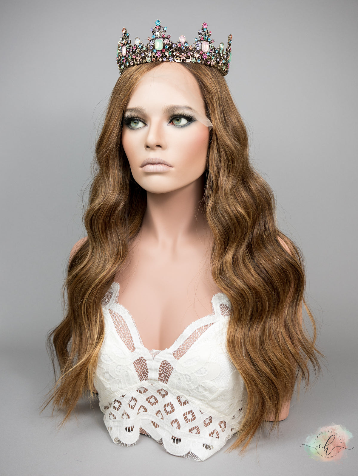 “HAZEL" Premium Wig: Lace Top, Sz. L, 28"