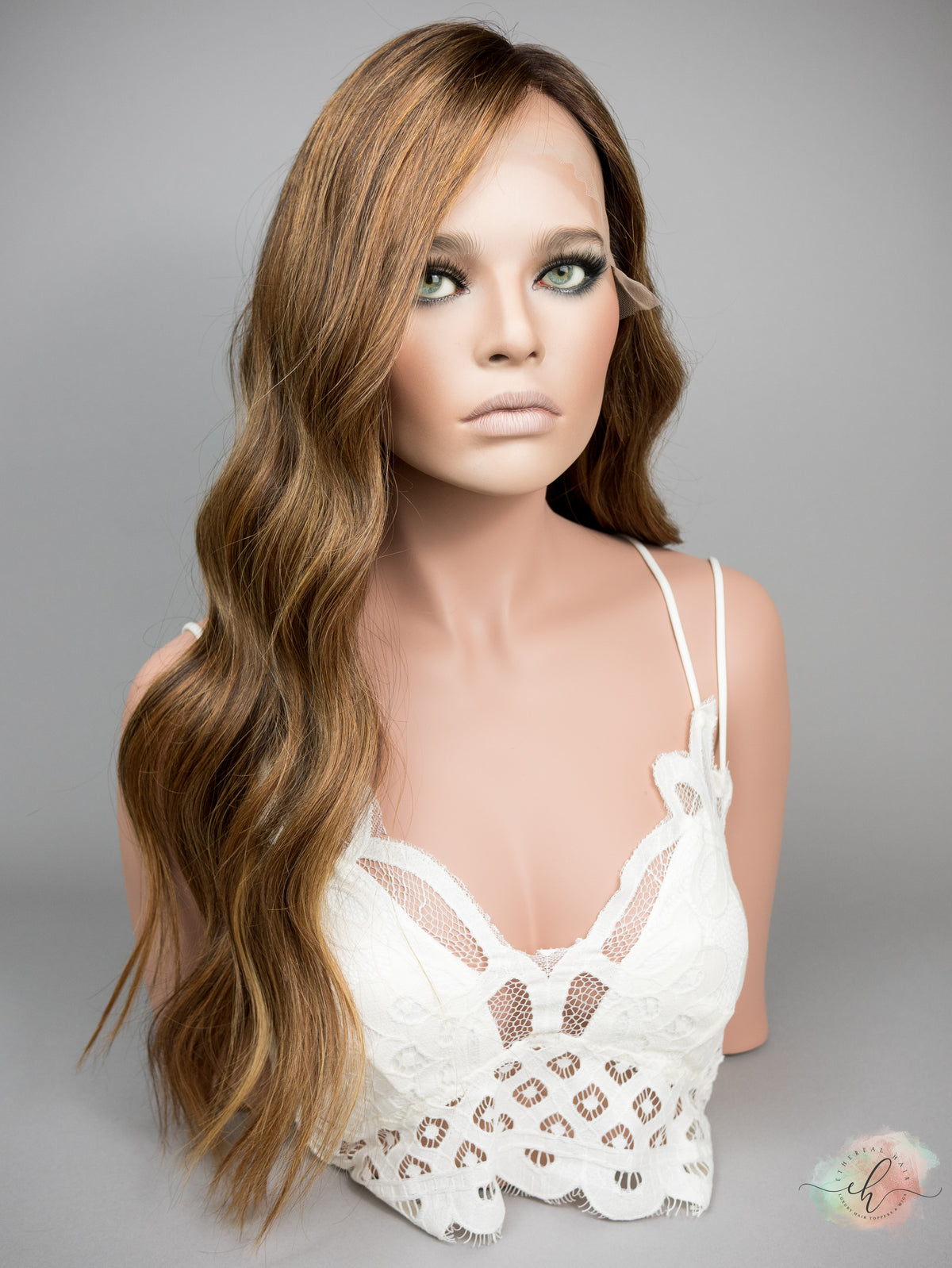 “HAZEL" Premium Wig: Lace Top, Sz. L, 28"
