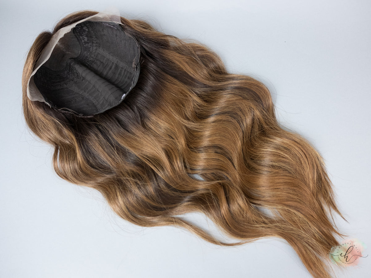 “HAZEL" Premium Wig: Lace Top, Sz. L, 28"