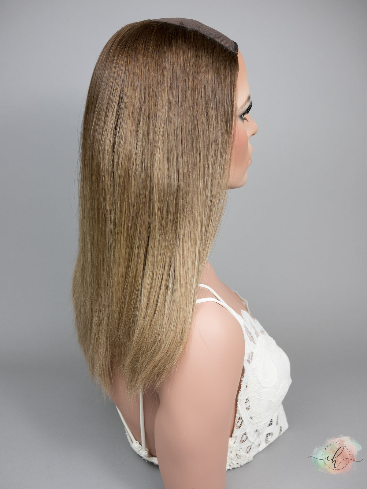 FINAL SALE “ALICIA" Premium HAT FALL Wig: Sz. M, 19-20"