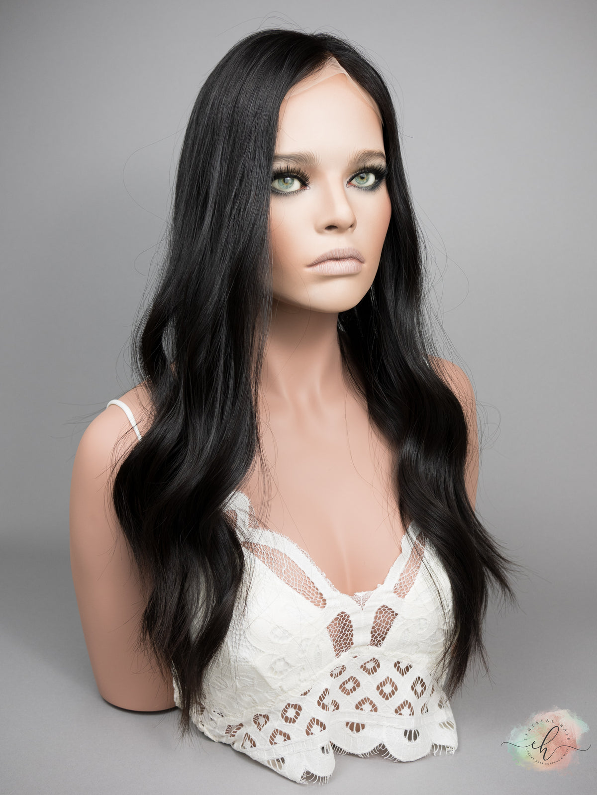 “RAVEN" Premium Topper: Lace Top, 9x9, 24-25"