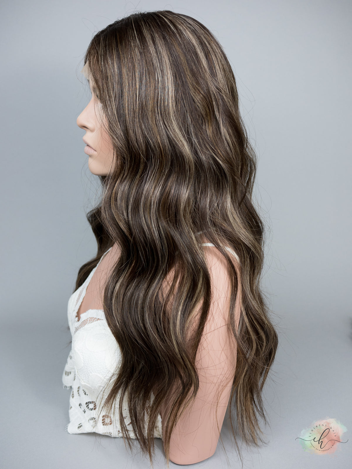 “DEIDRA" Premium Wig: Lace Top, Sz. M, 26"