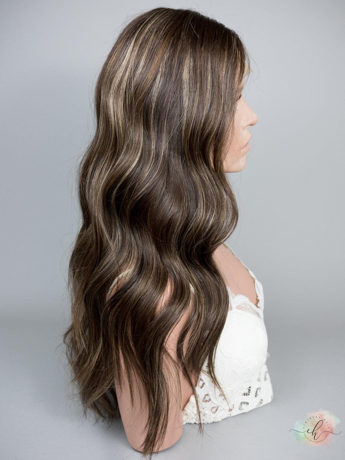 “DEIDRA" Premium Wig: Lace Top, Sz. M, 26"
