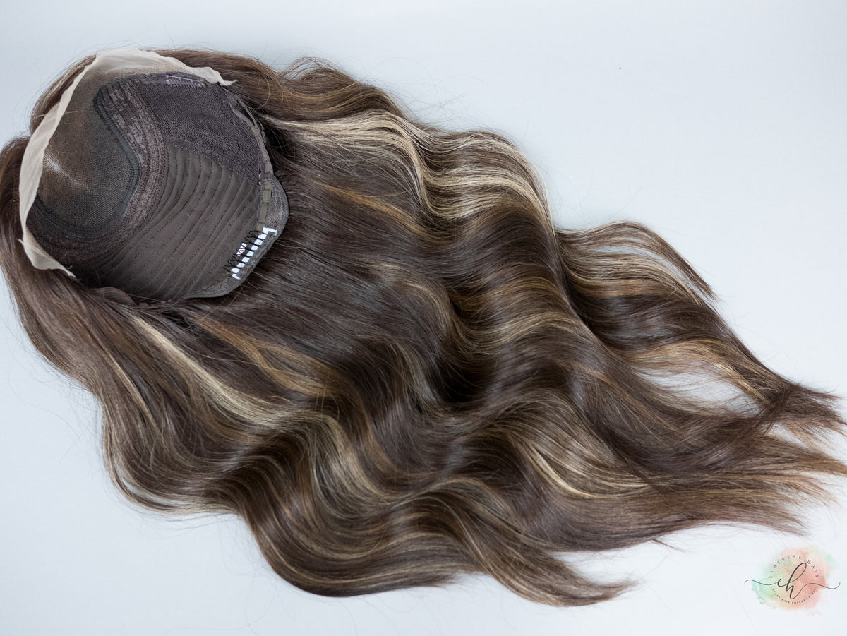 “DEIDRA" Premium Wig: Lace Top, Sz. M, 26"
