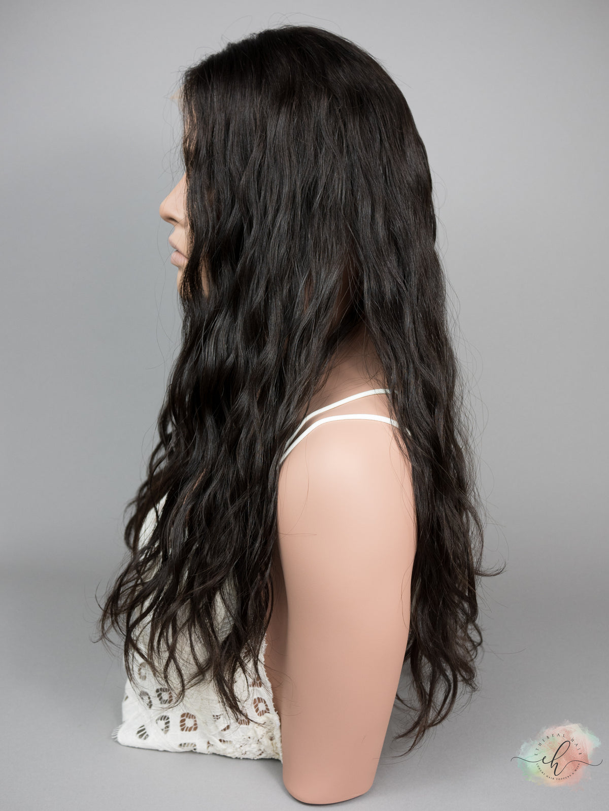 “RHIANNON&quot; Premium Topper: Lace Top, 9x9, 23-24&quot;, Curly