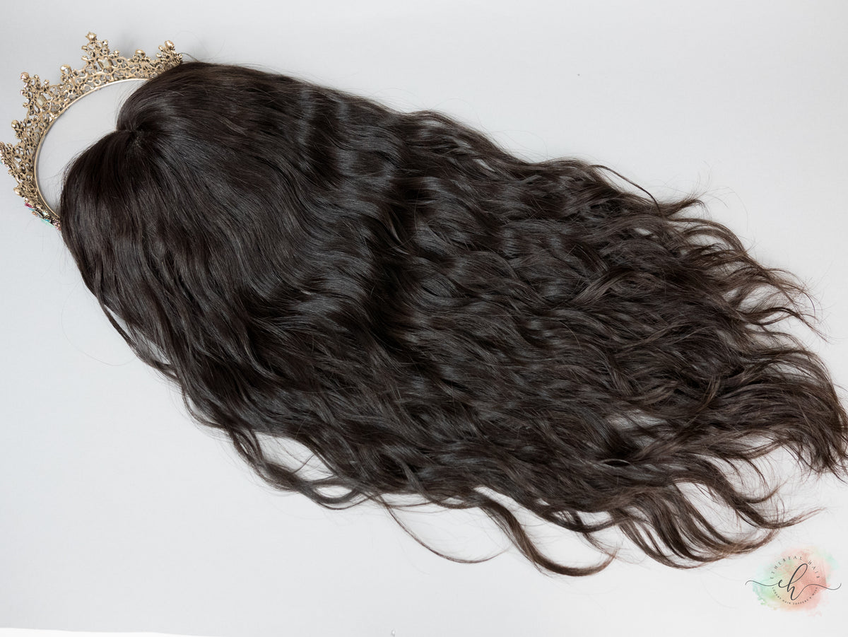 “RHIANNON&quot; Premium Topper: Lace Top, 9x9, 23-24&quot;, Curly