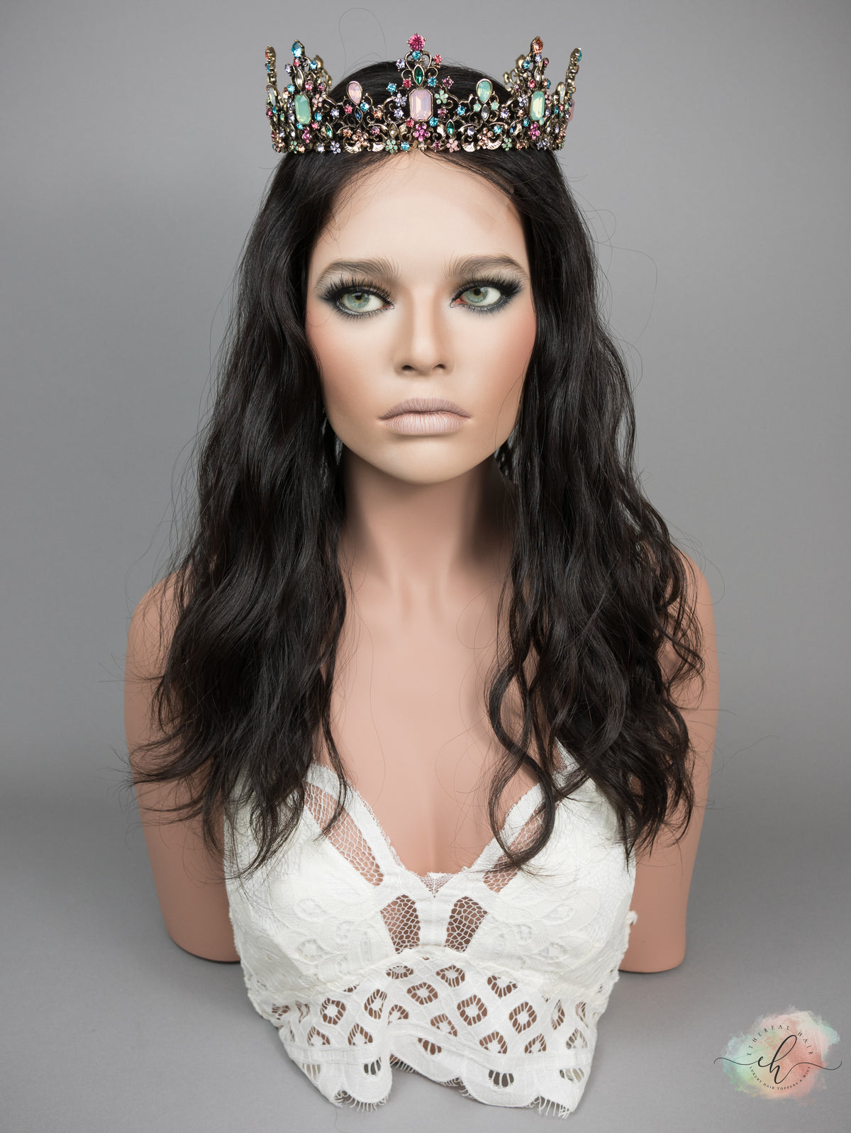 “RHIANNON&quot; Premium Topper: Lace Top, 8x8, 20-21&quot;, Wavy