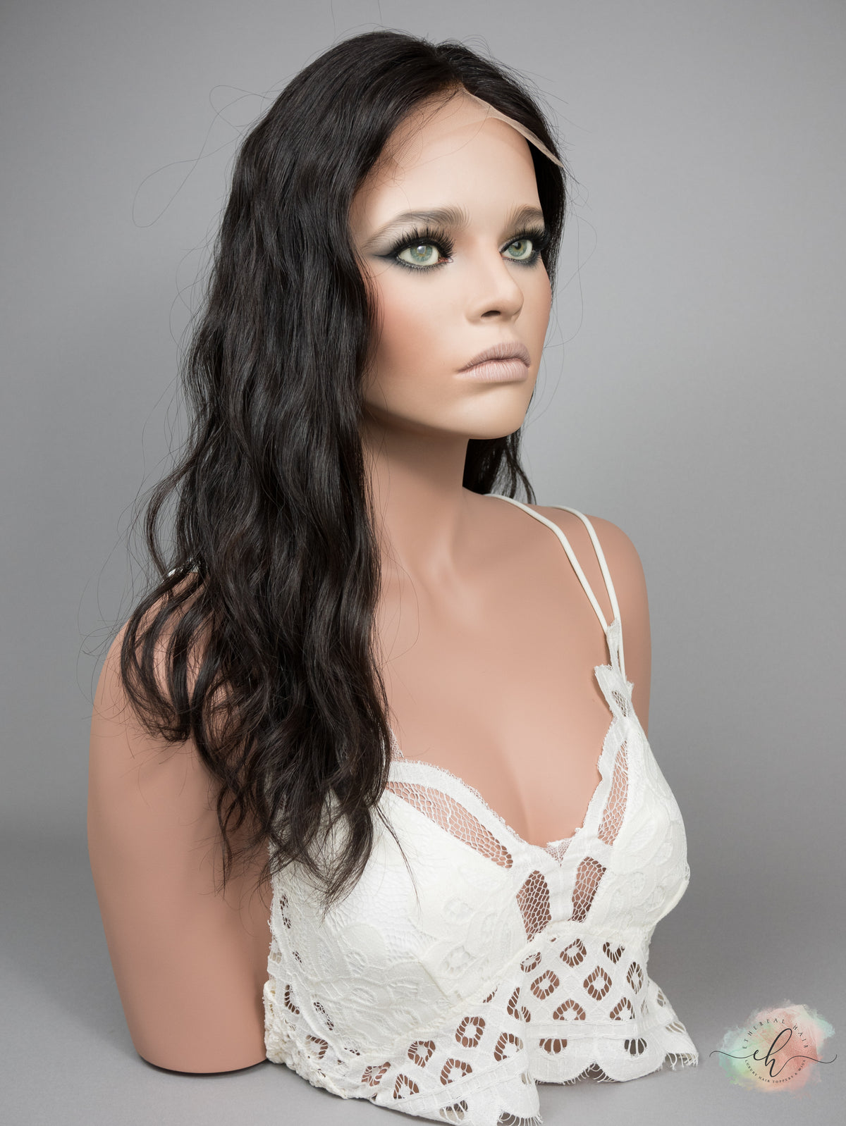 “RHIANNON&quot; Premium Topper: Lace Top, 8x8, 20-21&quot;, Wavy