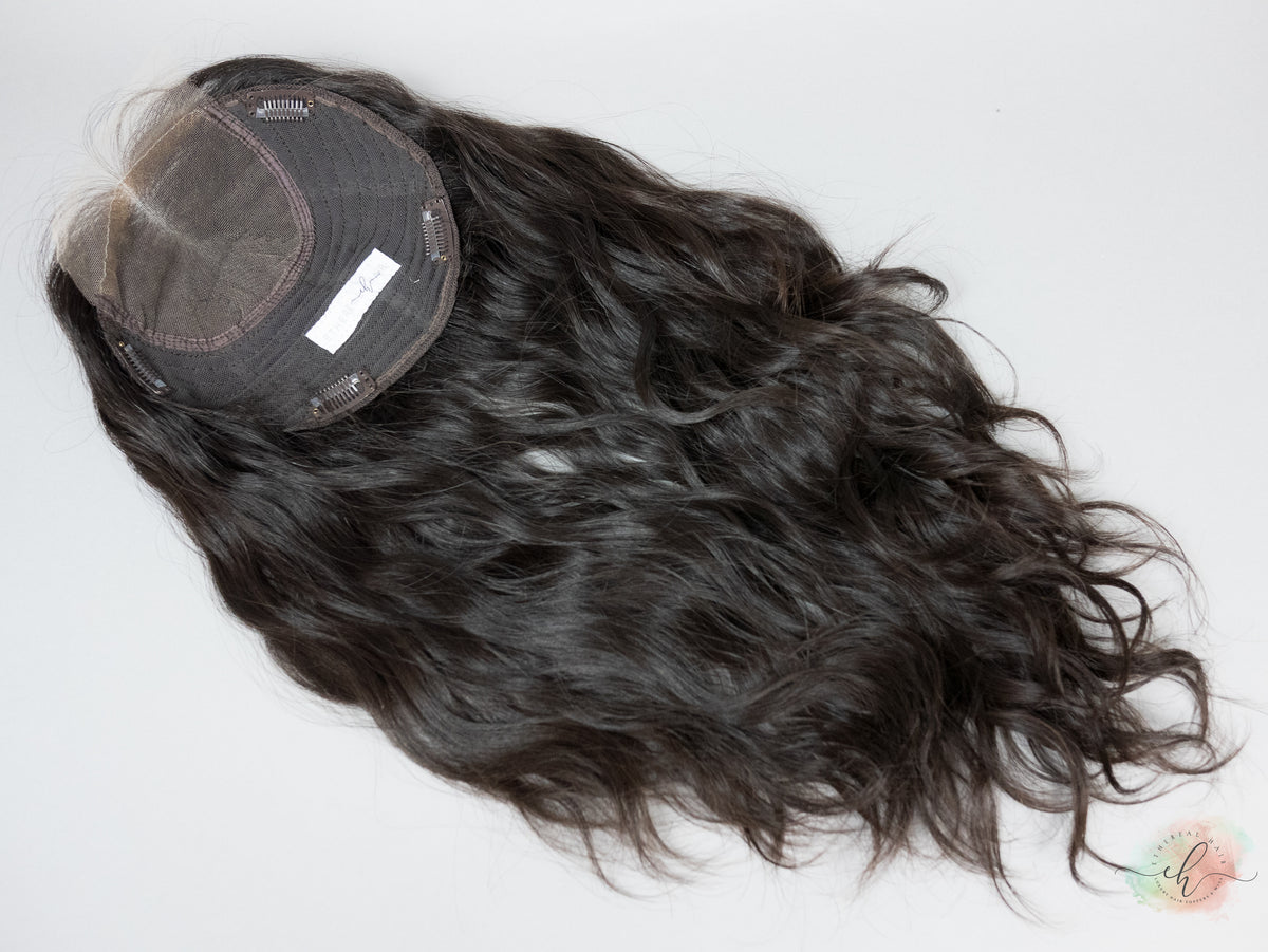 “RHIANNON&quot; Premium Topper: Lace Top, 8x8, 20-21&quot;, Wavy