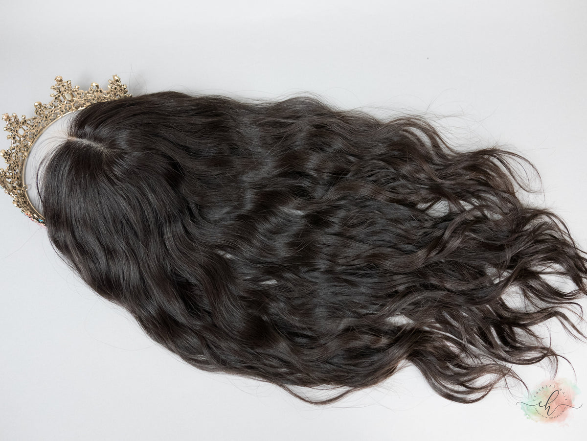 “RHIANNON&quot; Premium Topper: Lace Top, 8x8, 20-21&quot;, Wavy