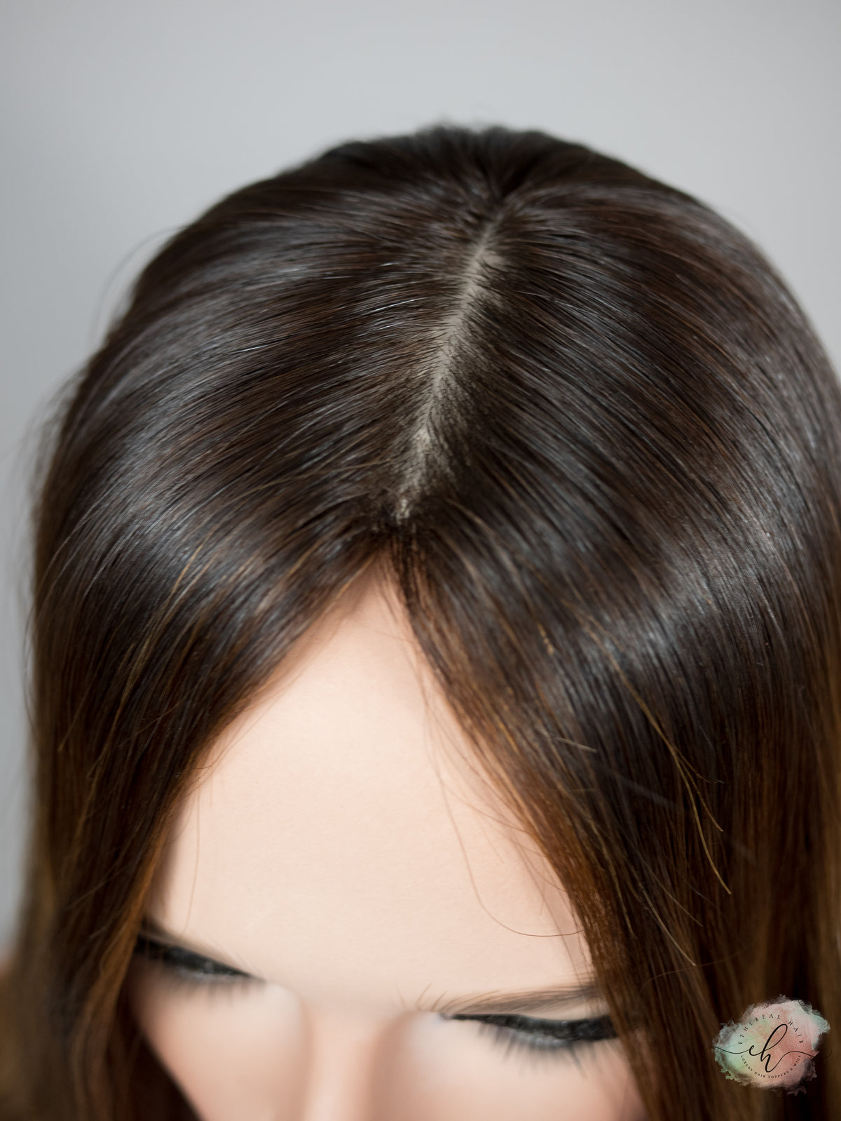 “DARK HAZEL" Premium Topper: Silk Top, 8x8, 24-25", Silicone Lined