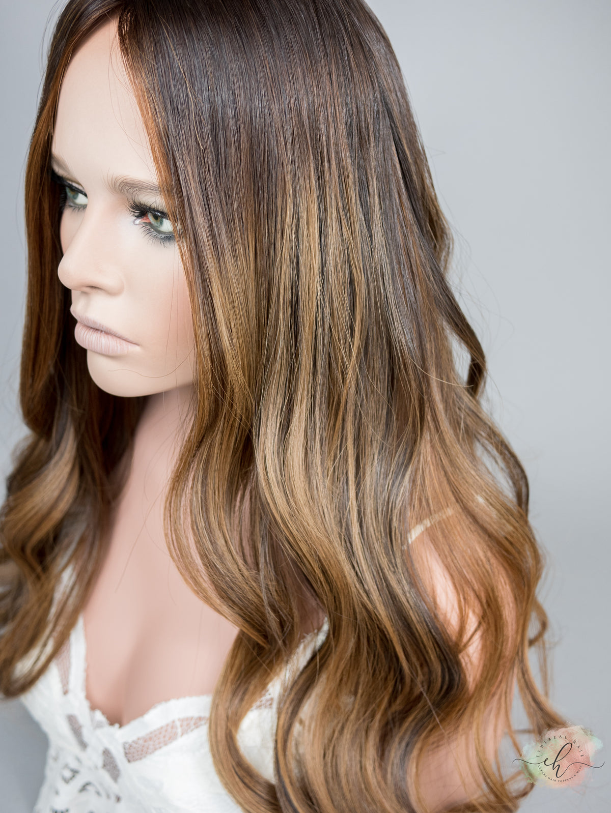 “DARK HAZEL" Premium Topper: Silk Top, 8x8, 24-25", Silicone Lined