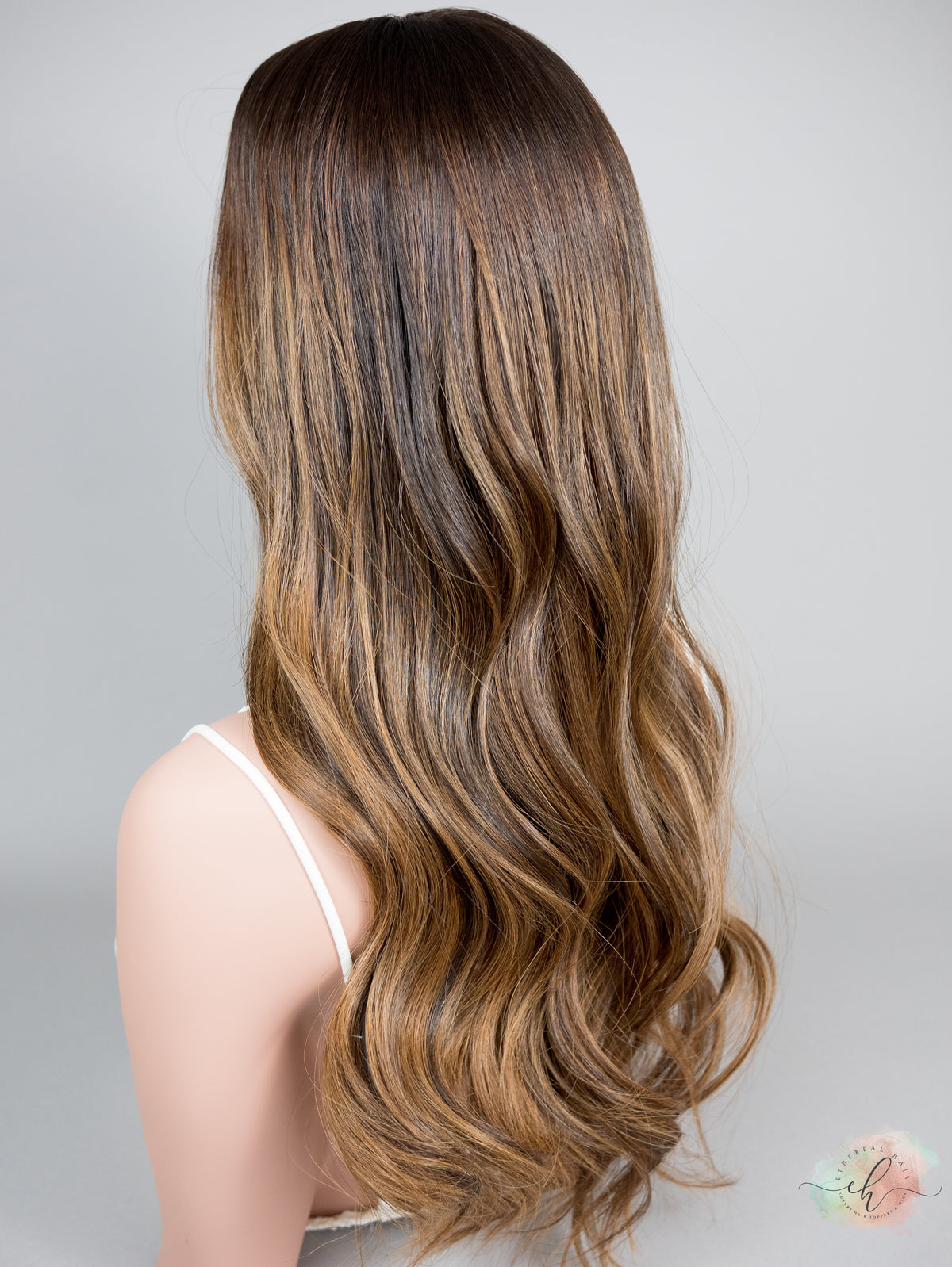 “DARK HAZEL" Premium Topper: Silk Top, 8x8, 24-25", Silicone Lined