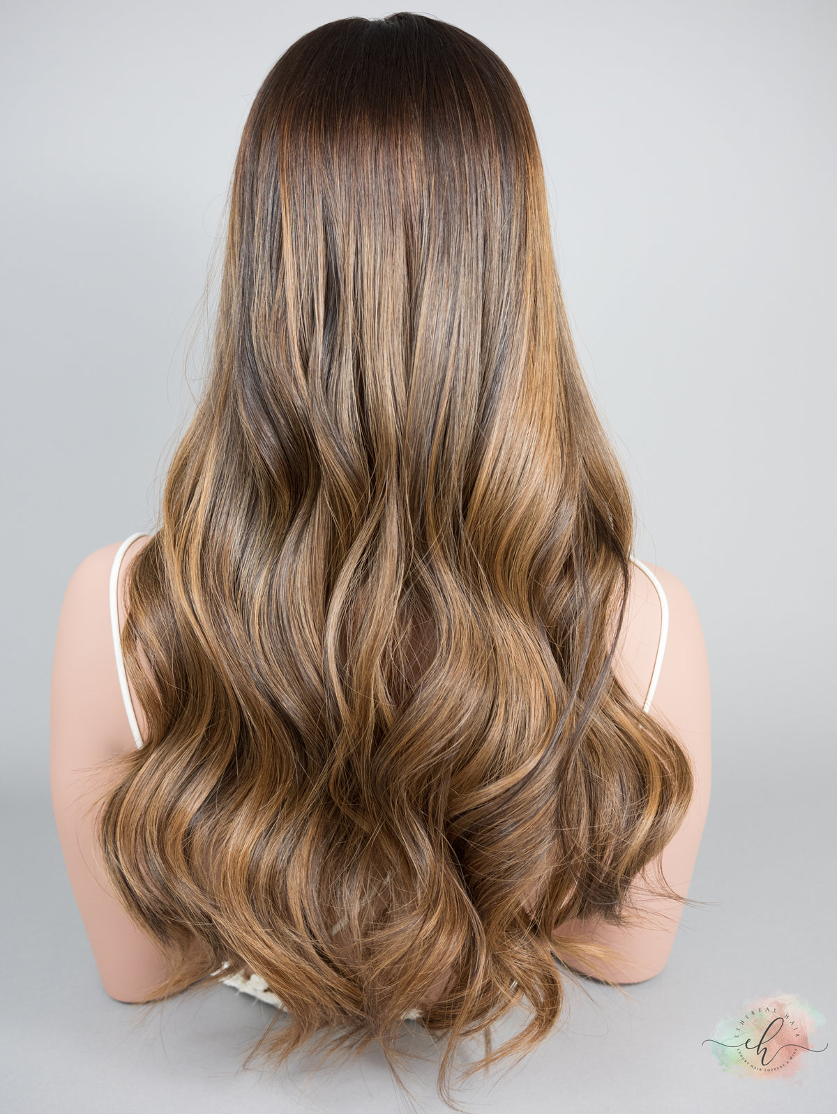 “DARK HAZEL" Premium Topper: Silk Top, 8x8, 24-25", Silicone Lined