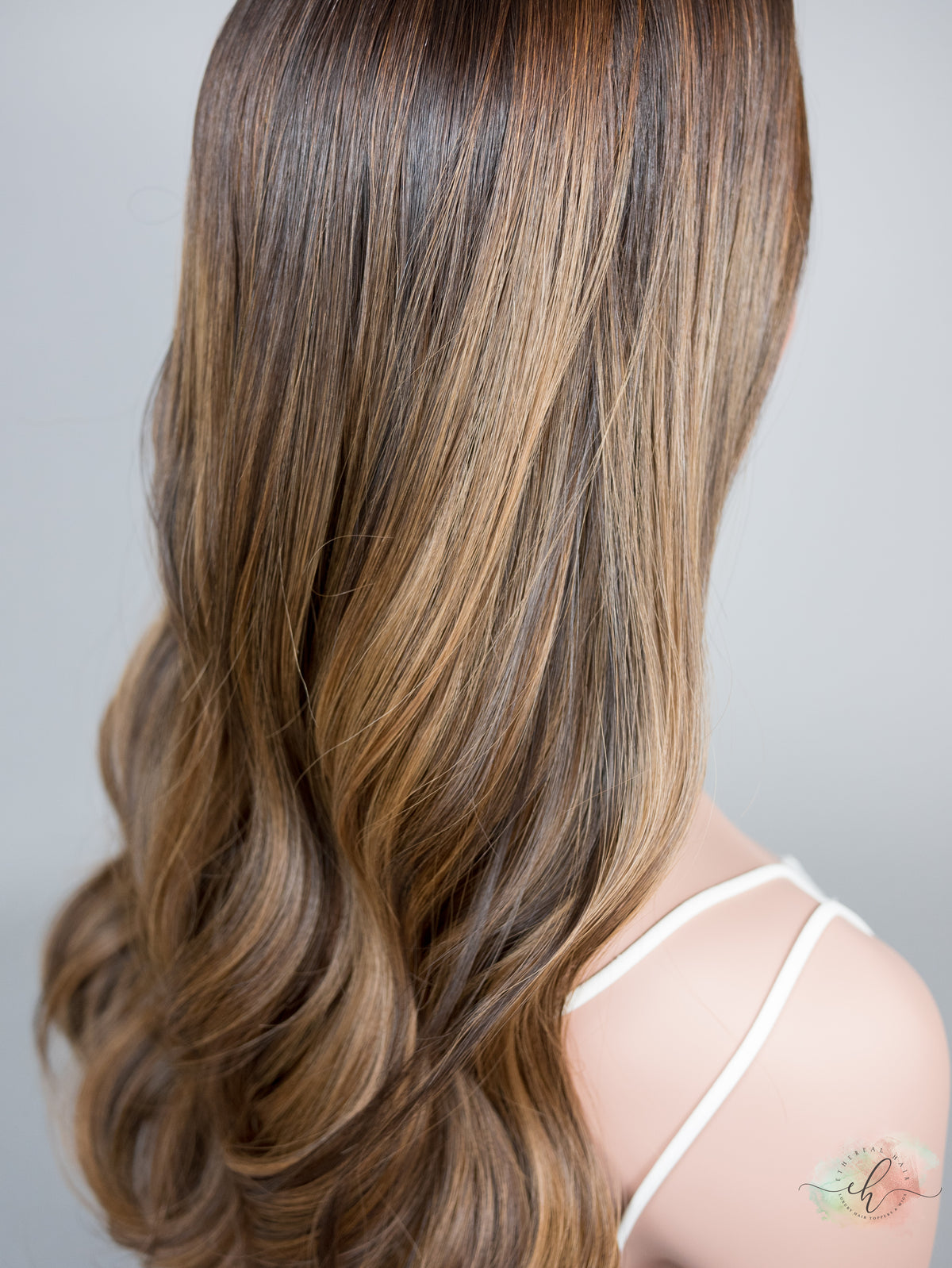 “DARK HAZEL" Premium Topper: Silk Top, 8x8, 24-25", Silicone Lined