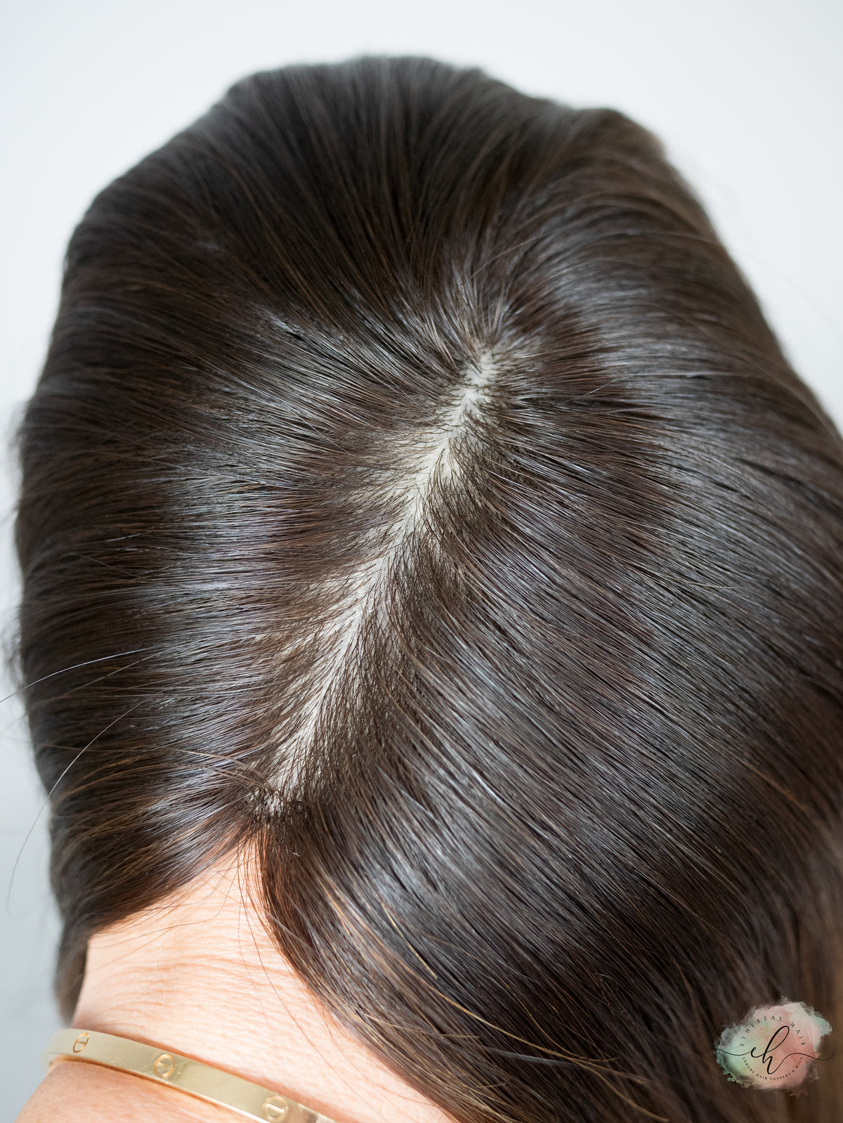 “DARK HAZEL" Premium Topper: Silk Top, 8x8, 24-25", Silicone Lined