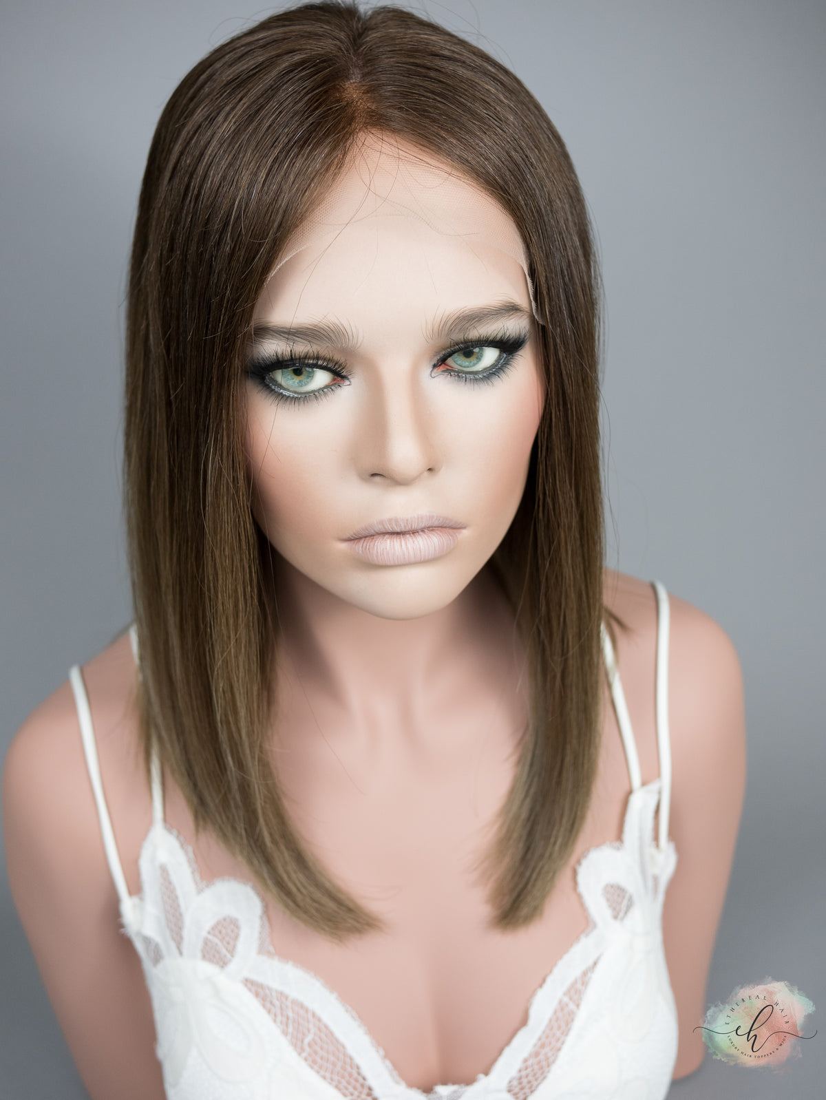 FINAL SALE “ALICIA" Premium Wig: Lace Top, Sz. S, 15" LOB