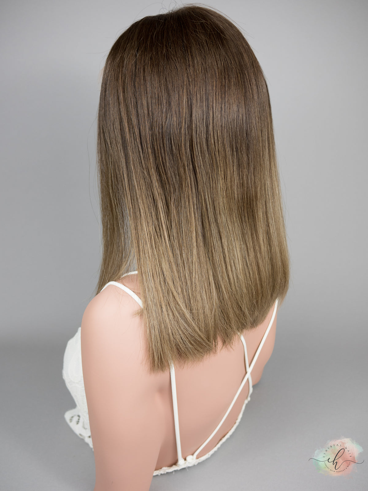 FINAL SALE “ALICIA" Premium Wig: Lace Top, Sz. S, 15" LOB