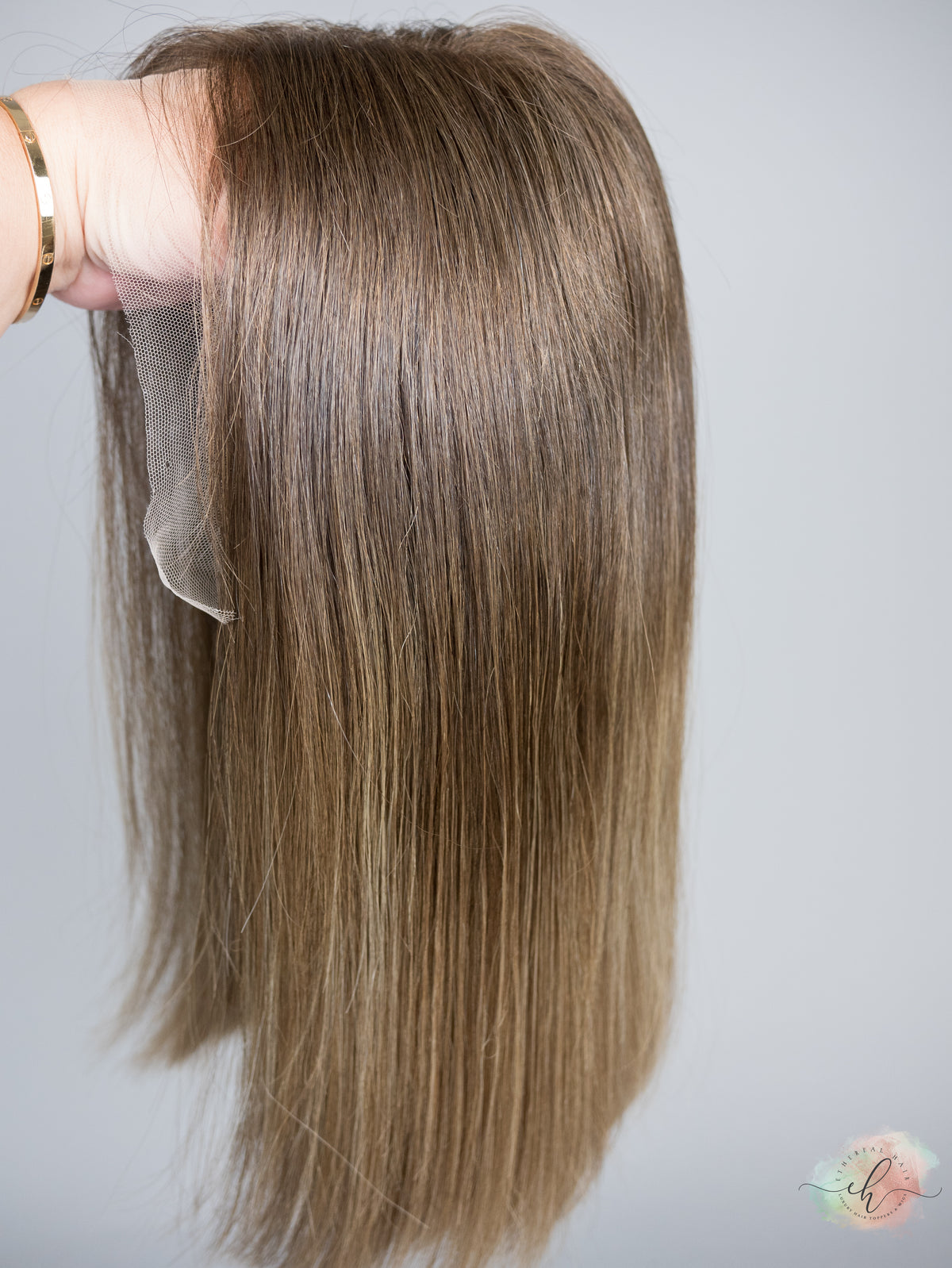 FINAL SALE “ALICIA" Premium Wig: Lace Top, Sz. S, 15" LOB