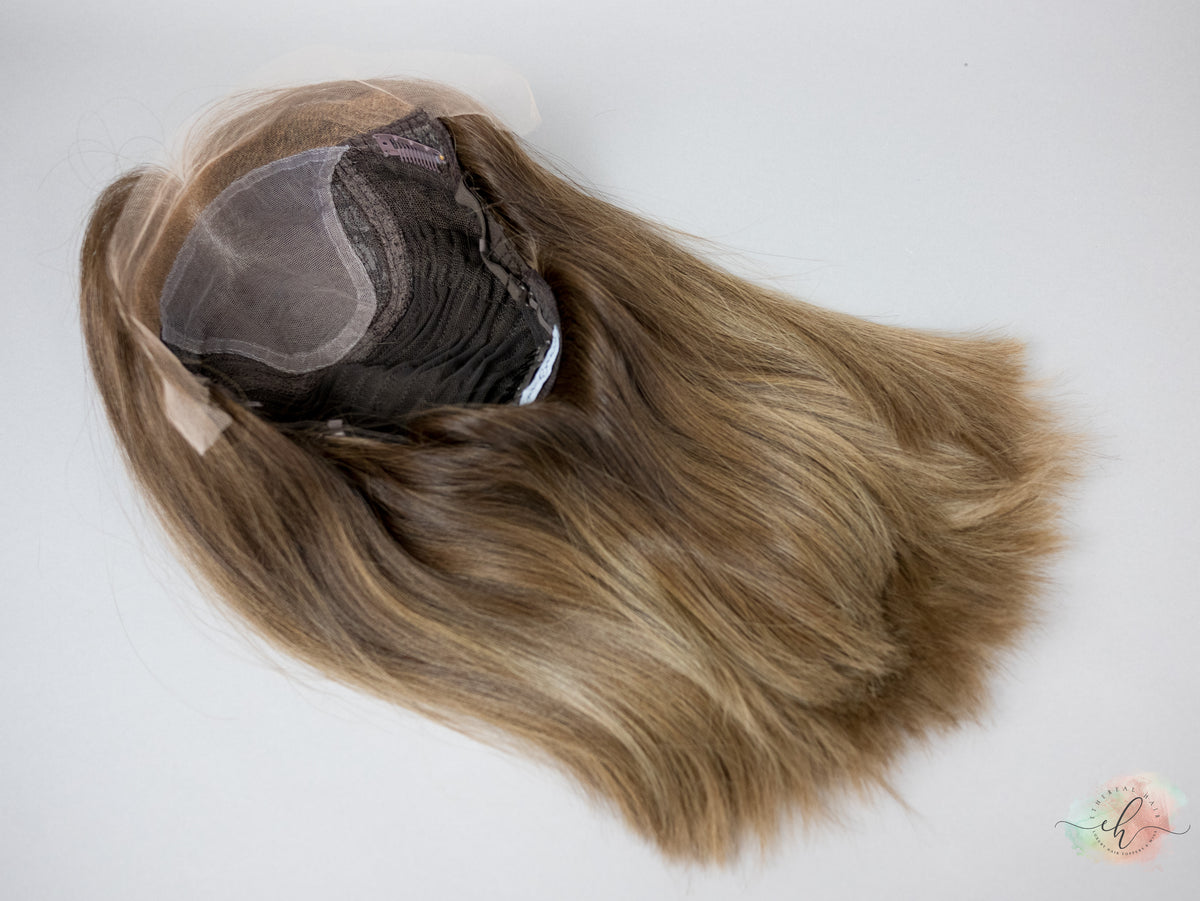 FINAL SALE “ALICIA" Premium Wig: Lace Top, Sz. S, 15" LOB