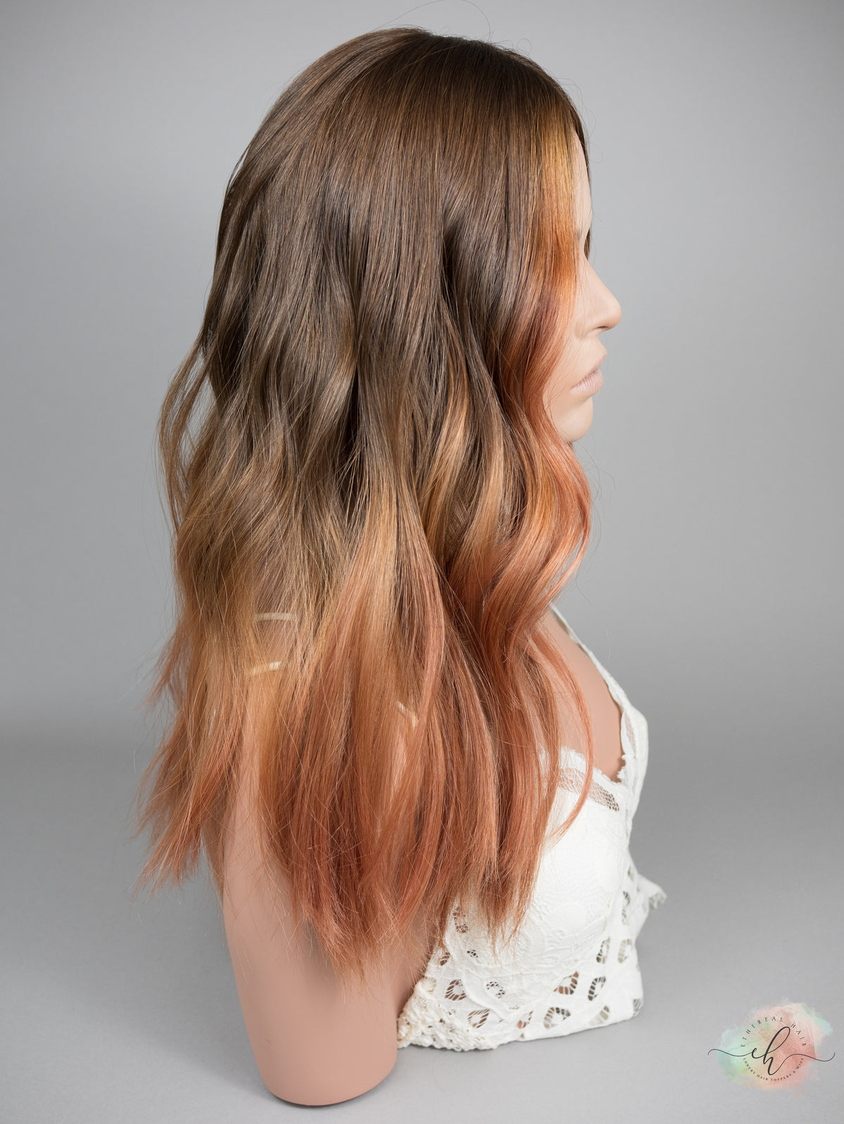 “AMBER ROSE" Exquisite Topper: Silk Top, 9x9, 21-22", Euro