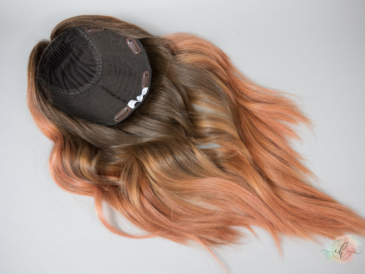 “AMBER ROSE" Exquisite Topper: Silk Top, 9x9, 21-22", Euro